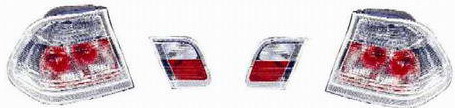 Тюнинг комплект задних фонарей хромированные на БМВ 3 Series 2002-2004