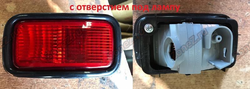 Фонарь противотуманный в сборе с рамкой левый в задний бампер на Мицубиси Лансер 2003-2007