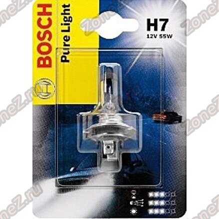 Лампа h7 55w px26d pure light (blister 1шт.) на Универсальные Лампы Галоген