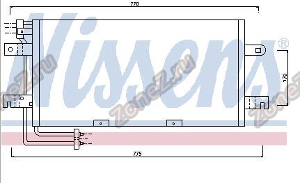 Конденсатор кондиц (nissens) (nrf) (geri) на Фольксваген Транспортер 1997-2003